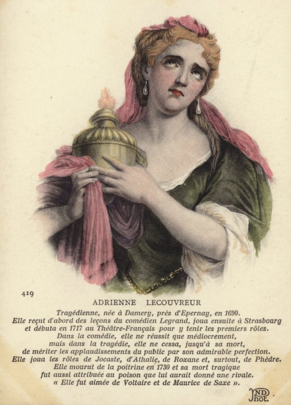 Adrienne Lecouvreur (színes metszet) alkotó: French School