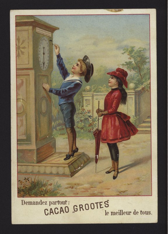 A Grootes kakaó (chromolitho) hirdetése alkotó: French School