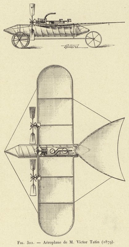 Airplane de M Victor Tatin (1879) (metszet) alkotó: French School
