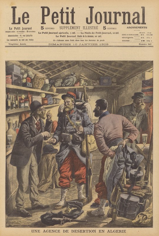 A francia idegenlégió algériai dezertőreinek ügynöksége (színes litho) alkotó: French School