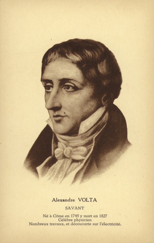 Alessandro Volta (1745-1827), olasz fizikus (litho) alkotó: French School