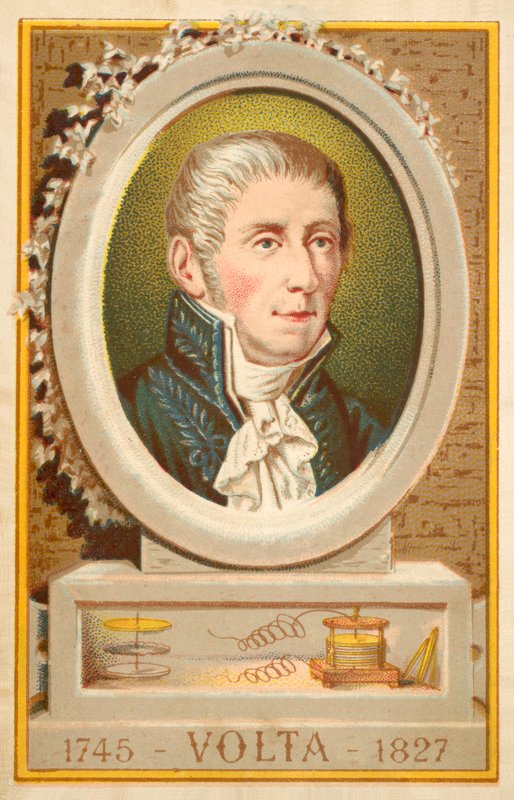Alessandro Volta olasz fizikus (chromolitho) alkotó: French School