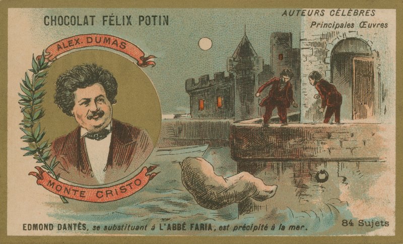 Alexander Dumas és egy jelenet a Monte Cristo grófjából alkotó: French School