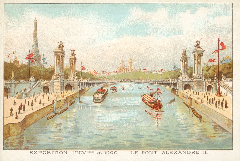 Sándor III. híd, Exposition Universelle 1900, Párizs (chromolitho) alkotó: French School