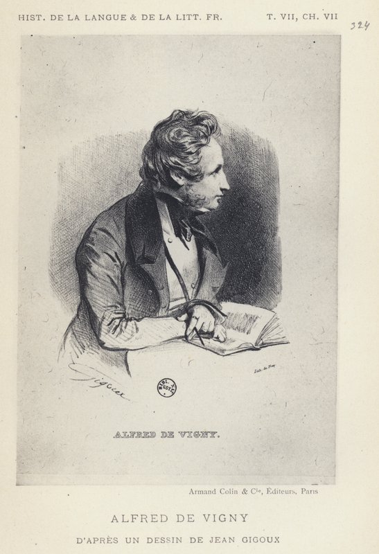 Alfred De Vigny (litho) alkotó: French School