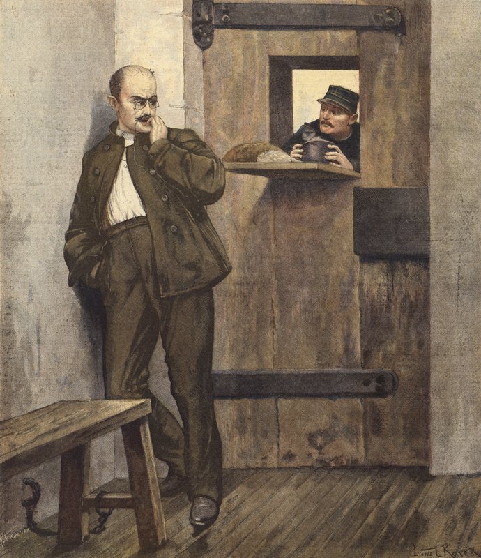 Alfred Dreyfus a börtöncellában alkotó: French School