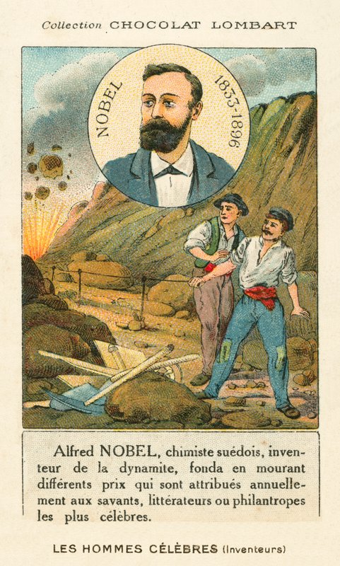 Alfred Nobel, svéd vegyész és iparos, aki feltalálta a dinamitot alkotó: French School