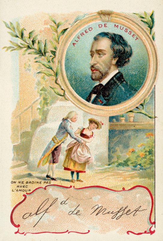 Alfred de Musset francia drámaíró, regényíró és költő (chromolitho) alkotó: French School