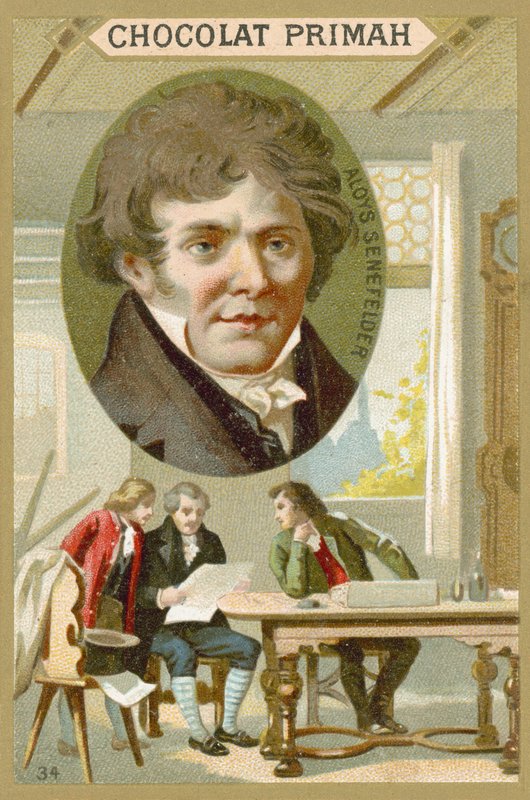 Alois Senefelder német drámaíró, színész és a litográfia feltalálója alkotó: French School