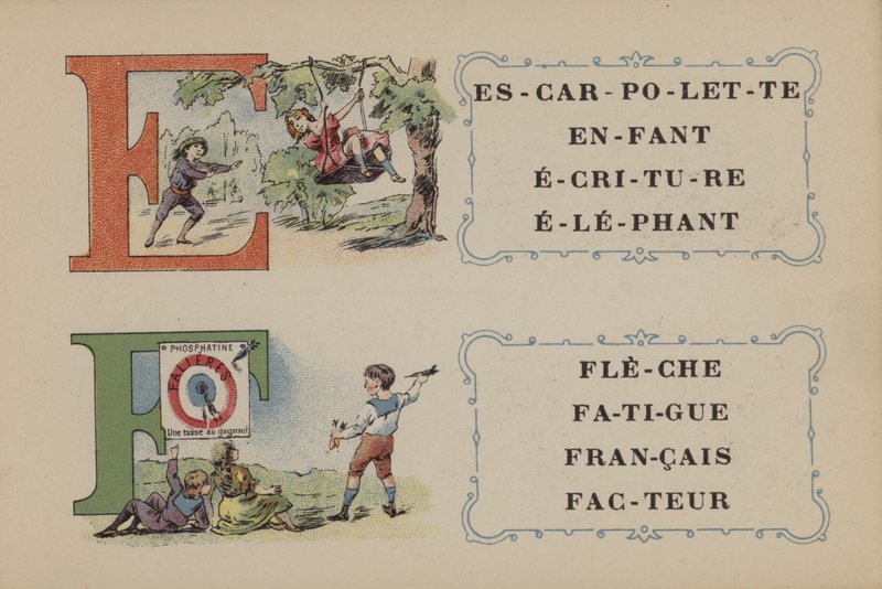 Falieres foszfatin ábécé (színes litho) alkotó: French School