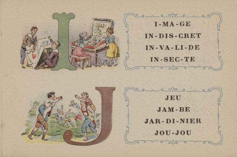 Falieres foszfatin ábécé (színes litho) alkotó: French School