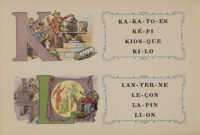 Falieres foszfatin ábécé (színes litho) alkotó: French School