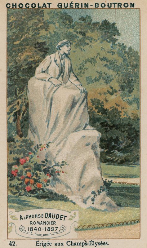 Alphonse Daudet, regényíró, 1840-1897, a Champs-Elysees-en emelték alkotó: French School