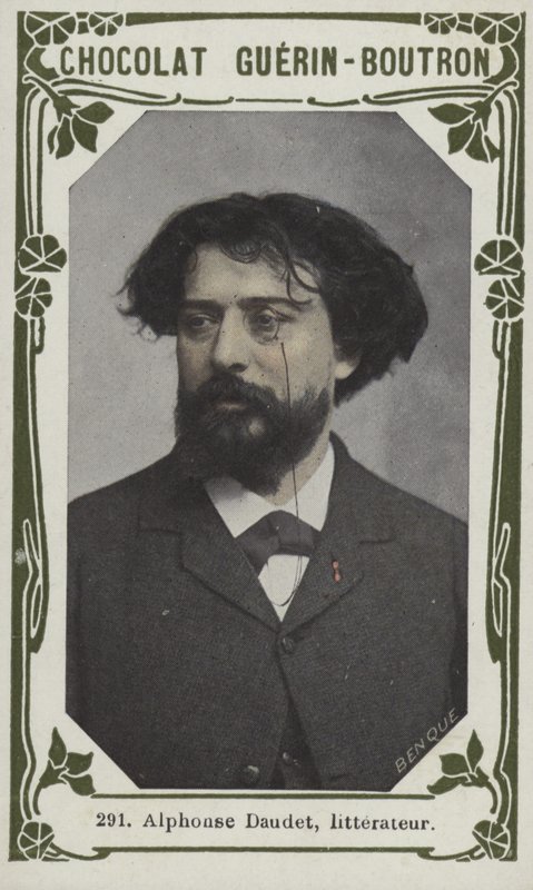 Alphonse Daudet, irodalomtudós (színes fotó) alkotó: French School