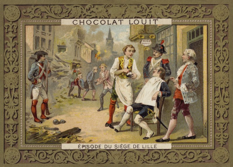 Egy epizód Lille ostrománál, Franciaországban, 1792 alkotó: French School