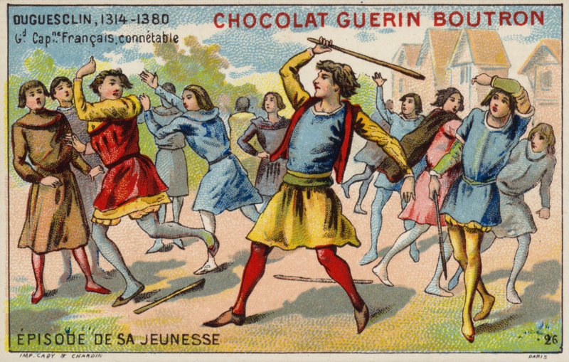 Egy epizód Bertrand du Guesclin, francia rendőrtiszt ifjúkorából alkotó: French School