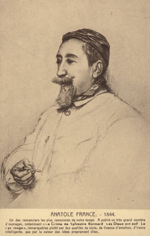 Anatole France (1844-1924), francia költő, újságíró és regényíró (litho) alkotó: French School