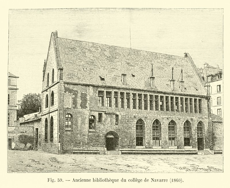 Az egykori navarrai főiskolai könyvtár, 1860 alkotó: French School