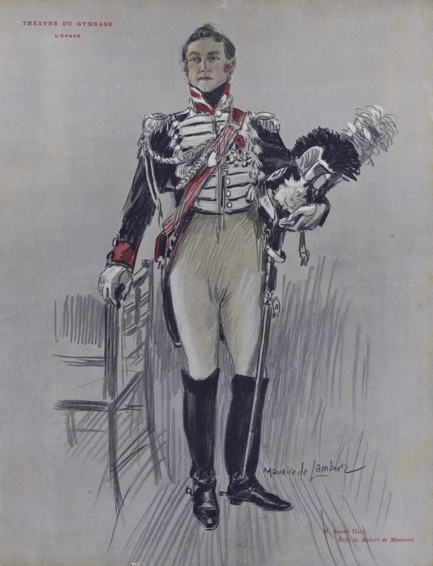 Andre Hall Robert de Montenoi szerepében a LEpave-ben alkotó: French School