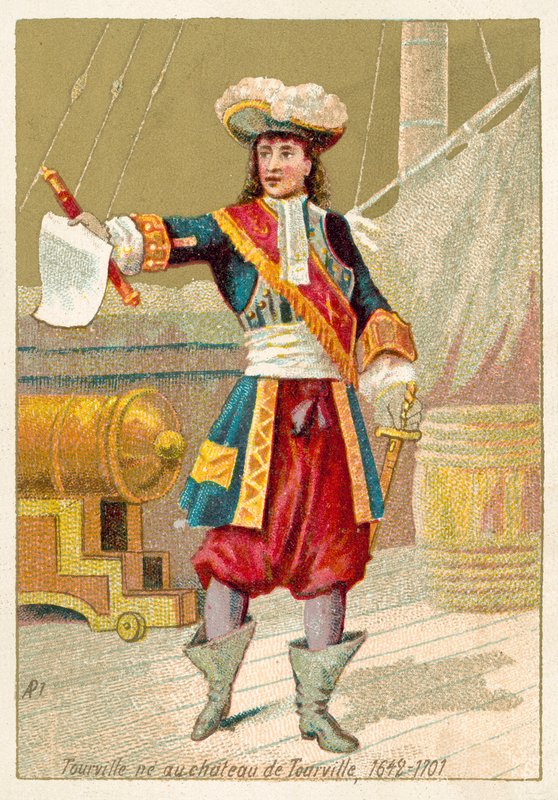 Anne Hilarion de Tourville francia haditengerészeti parancsnok (chromolitho) alkotó: French School