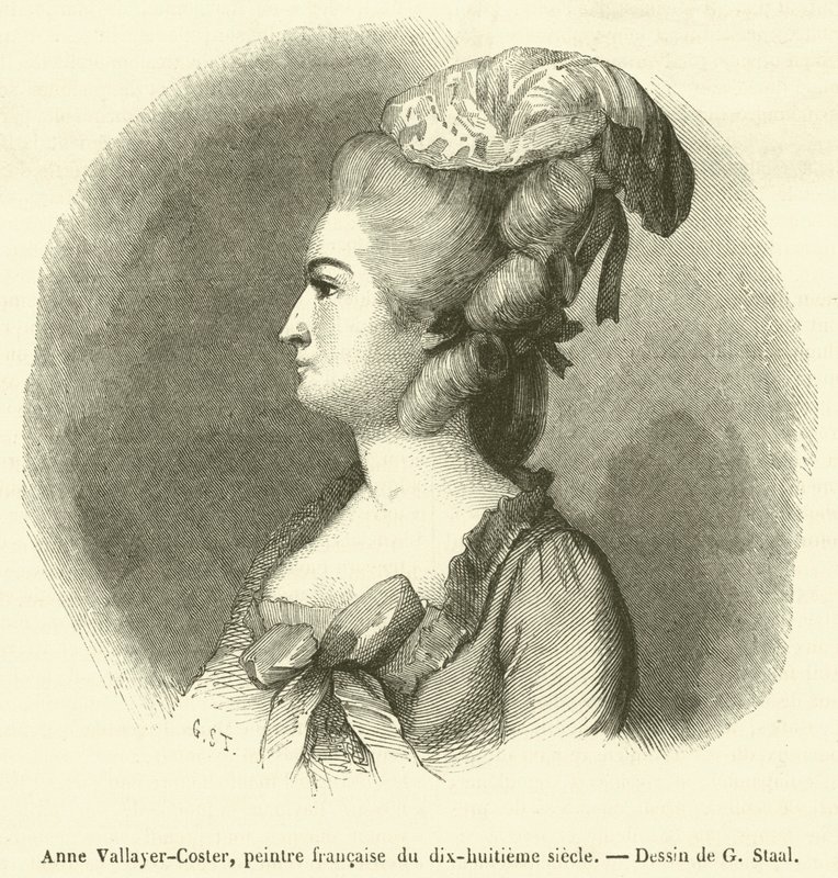 Anne Vallayer-Coster, a XVIII. századi francia festő (metszet) alkotó: French School