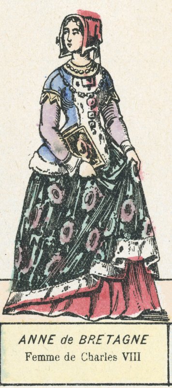 Bretagne-i Anna, VIII. Károly felesége (színes metszet) alkotó: French School