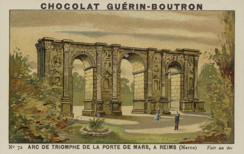 A Porte de Mars diadalíve, Reims, Marne alkotó: French School