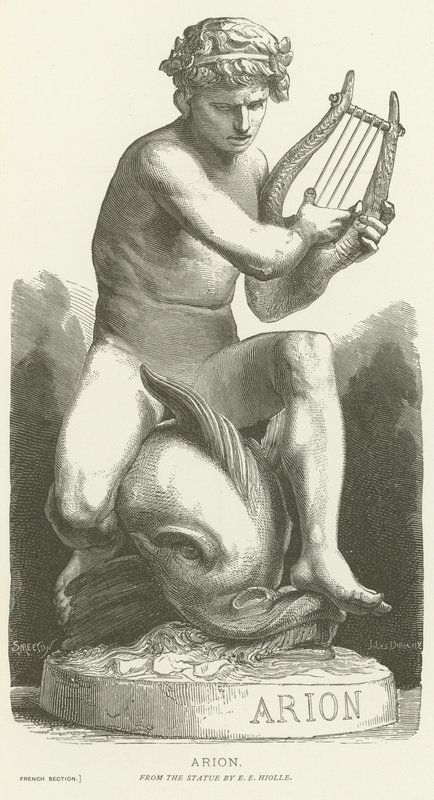 Arion delfinen lovagol alkotó: French School