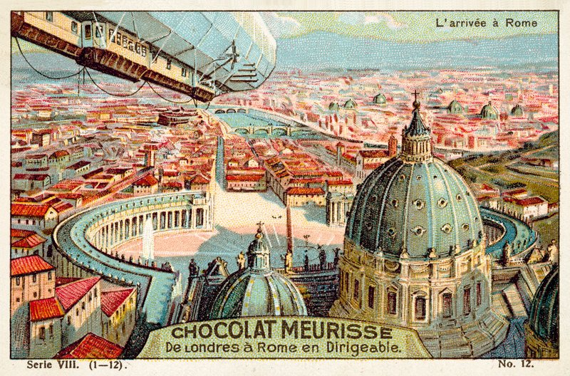 Érkezés Rómába (chromolitho) alkotó: French School