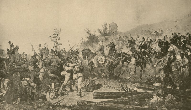 A bajor csapatok érkezése Párizs előtt, a francia-porosz háború, 1870. szeptember alkotó: French School