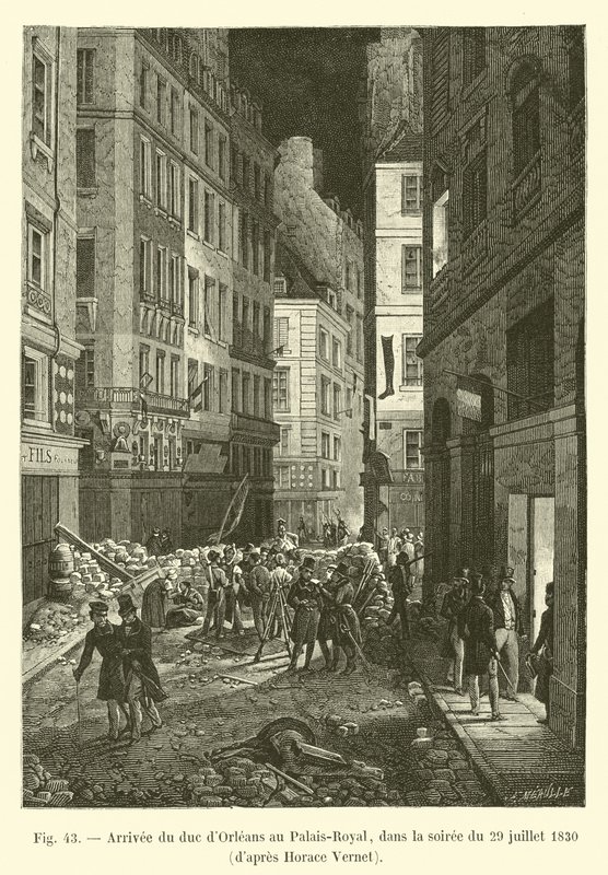 Orléans hercegének megérkezése a Palais-Royalba, 1830. július 29-én este Horace Vernet szerint alkotó: French School