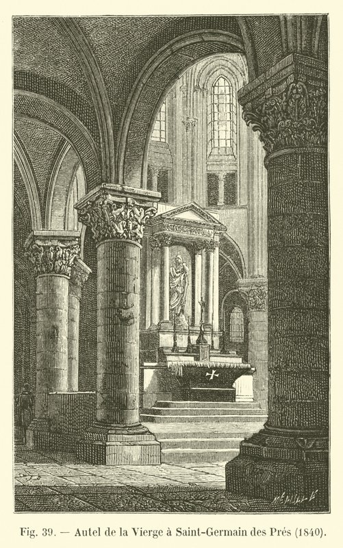 Szűz oltára Saint-Germain des Pres-ben, 1840 alkotó: French School