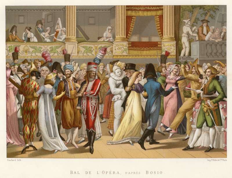 Opera Ball, Bosio után (kromolito) alkotó: French School