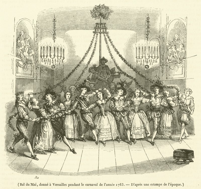 Bal du Mai, Versailles-ban adták az 1763-as karnevál idején alkotó: French School