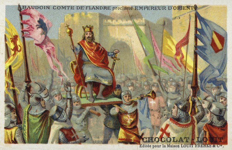 IX. Balduin, Flandria grófja, Konstantinápoly császárává nyilvánították, 1204 alkotó: French School