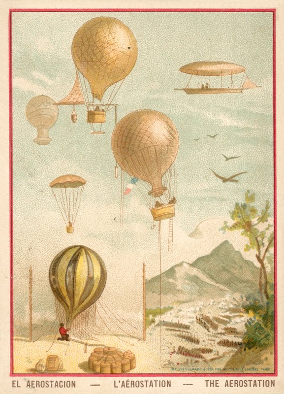 Léggömbölés (chromolitho) alkotó: French School