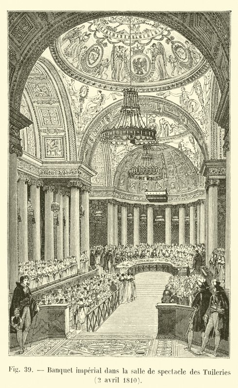 Császári bankett a Tuileriák színházában, 1810. április 2-án alkotó: French School
