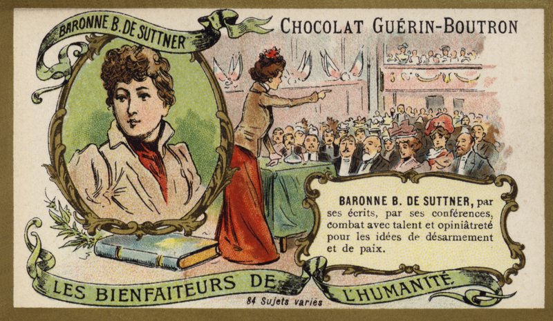 Bertha von Suttner bárónő, osztrák regényíró és pacifista (chromolitho) alkotó: French School