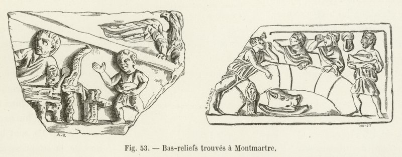A Montmartre-ban talált domborműveket alkotó: French School
