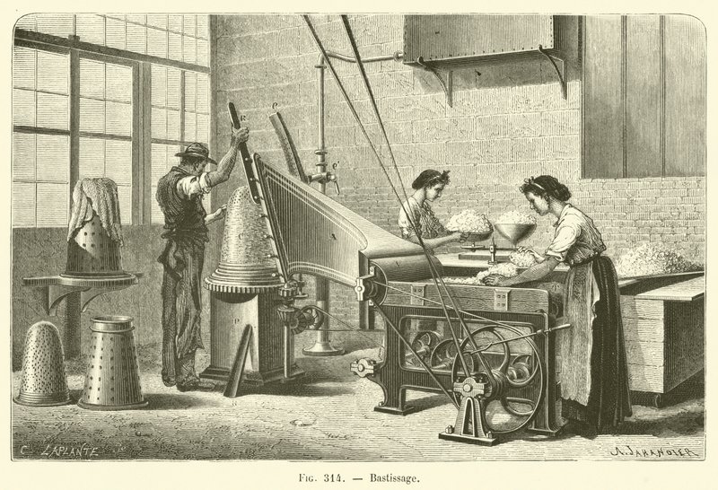 Bastissage (metszet) alkotó: French School