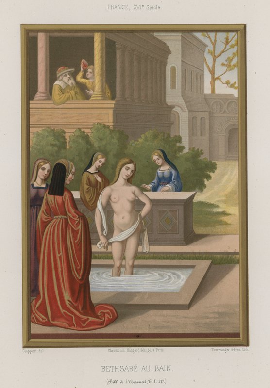 Bathsheba fürdőzés alkotó: French School
