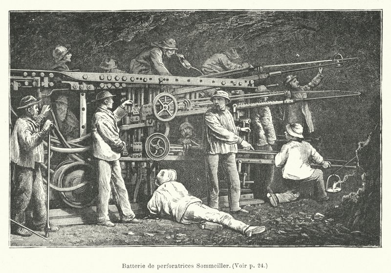 Sommeiller lyukasztó akkumulátor (gravírozás) alkotó: French School