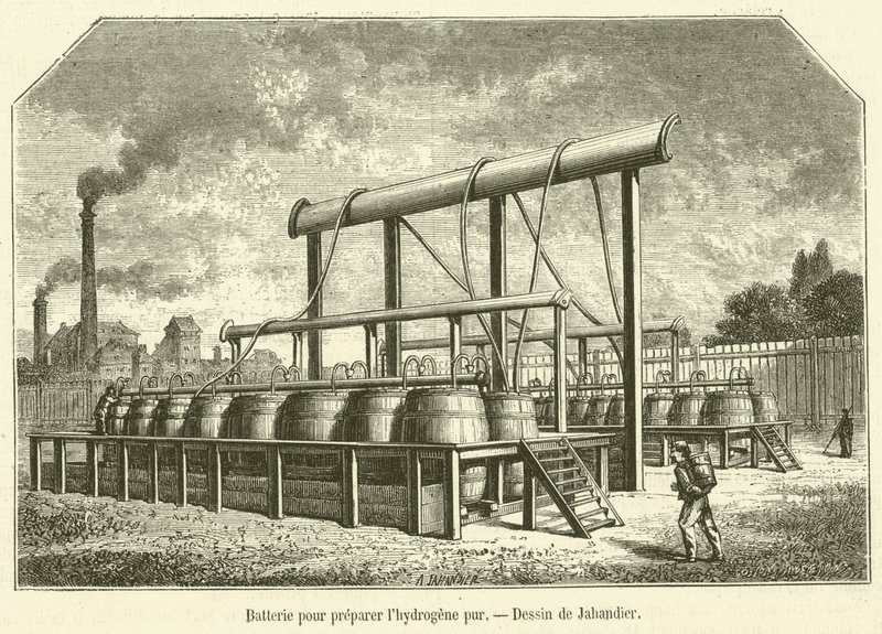 Akkumulátor tiszta hidrogén előállításához (gravírozás) alkotó: French School