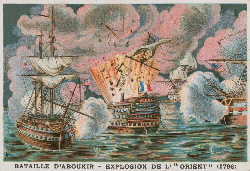 Az Aboukir-öböli csata, 1798 alkotó: French School