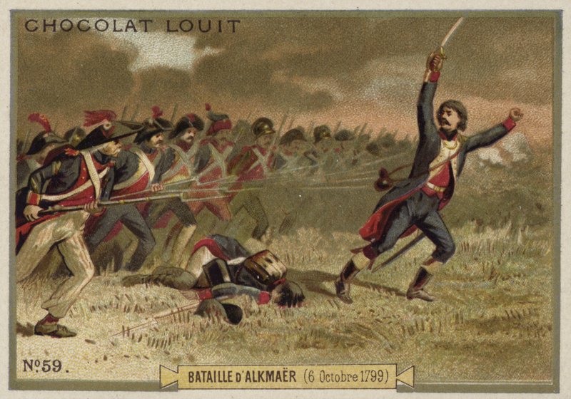 Alkmaari csata, francia függetlenségi háborúk, 1799. október 6 alkotó: French School