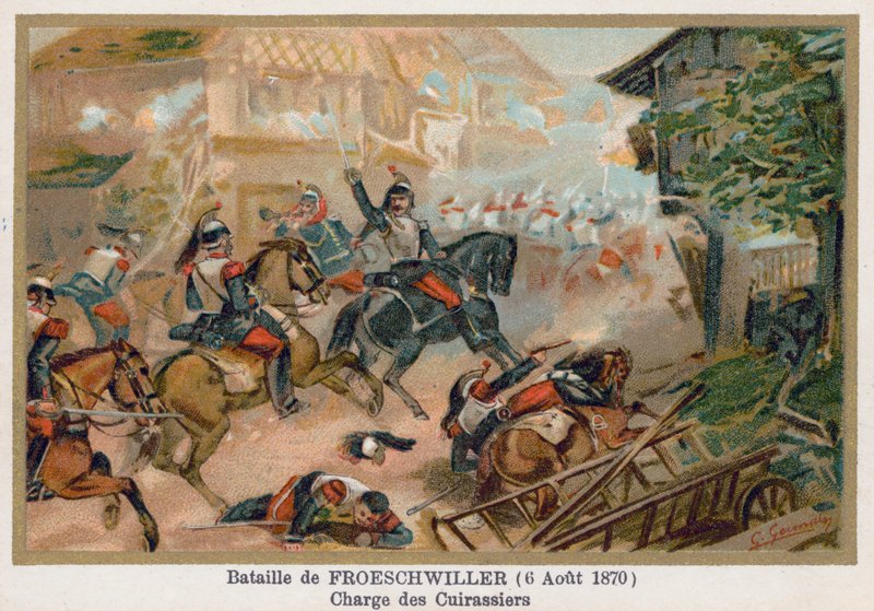 Froeschwiller csata, a Cuirassiers vádja alkotó: French School