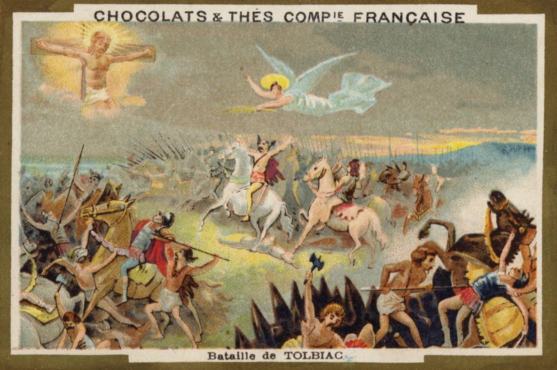 Tolbiaci csata (chromolitho) alkotó: French School