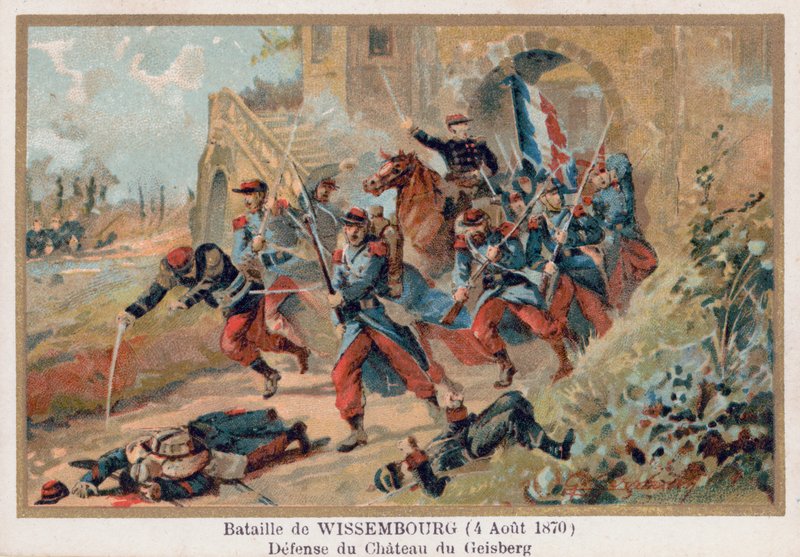 Wissembourgi csata, a Geisberg kastély védelme alkotó: French School