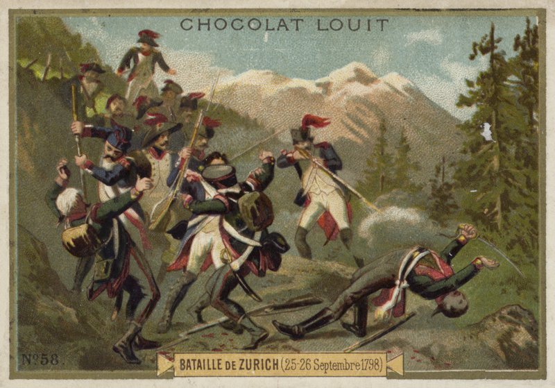 Zürichi csata, francia függetlenségi háborúk, 1799. szeptember 25-26. alkotó: French School