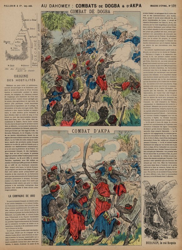 Dogba és Akpa csatái, Dahomey, második francia-dahomei háború, 1892 alkotó: French School